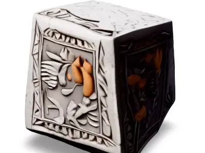 Ancient Carved Stone Artifact Low-poly 3D model