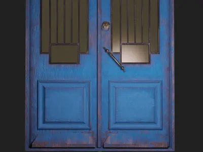 Old door Free low-poly 3D model