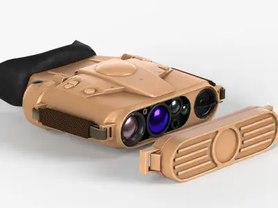 MILITARY Game Ready 3D Night vision infrared binoculars Googles Low-poly 3D model