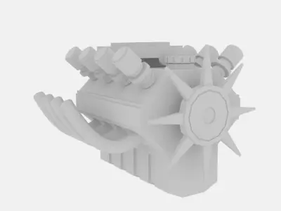 Engine XD Hemi Low-poly 3D model