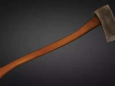 Axe Low Poly Low-poly 3D model