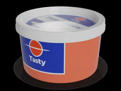 Fish spreads and pates Taramasalata Low-poly 3D model