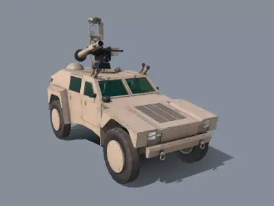 RST-V Shadow Hybrid Tactical Vehicle Low-poly 3D model
