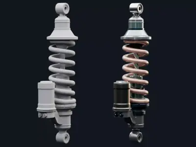 Sport shock absorber Low-poly 3D model