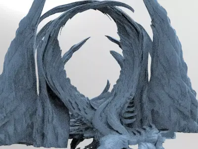 Dinosaur Cliff Mountain sculpture 3 3D model