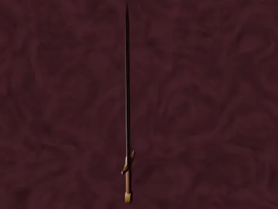 Knight Templar Medieval Sword Free 3D model