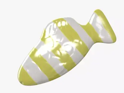 Swedish Fish Yellow Stripe 3D 3D model