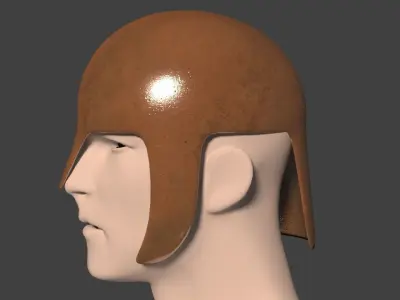 Ancient Warrior Helmet Free low-poly 3D model