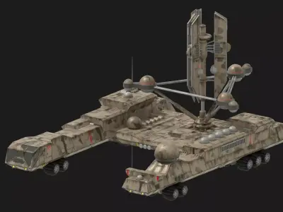 Radar Rover Low-poly 3D model