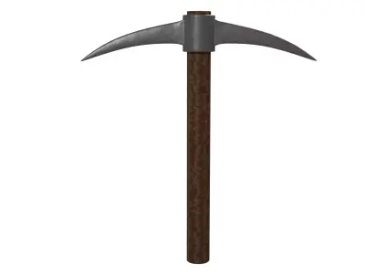 Pickaxe shovel Low-poly 3D model