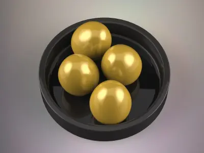 Golden eggs 3D model