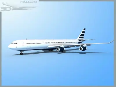 Falcon3D A340-600 Corporate 4 3D model
