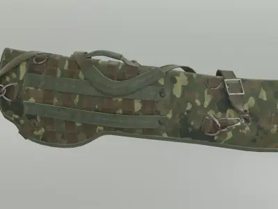Rifle scabbard Holster Bag Low-poly 3D model