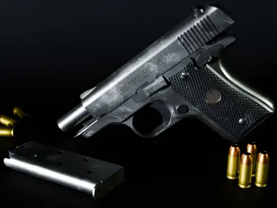 Colt Mustang Low-poly 3D model