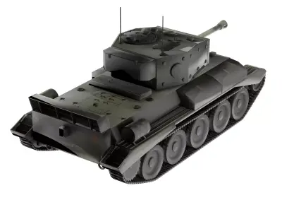 Cromwell  British medium cruiser tank Low-poly 3D model