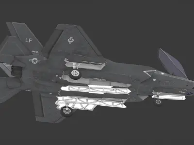 F35 A fighter jet - fighter jet Low-poly 3D model