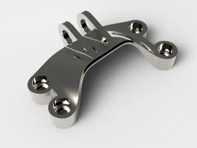 GE jet engine bracket 3 Free 3D model