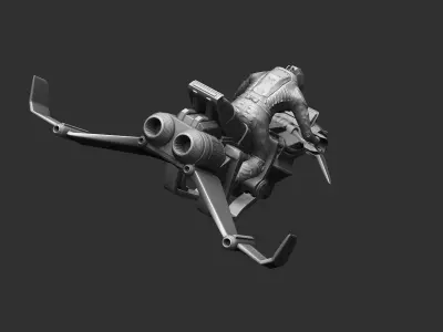 Motorcycle of the future 3D print model