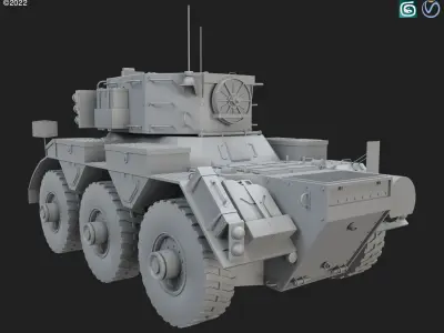 Saladin Armored Car-Clay Version 3D model