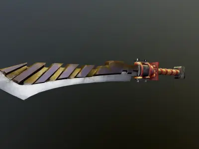 Sword game-ready Low-poly 3D model