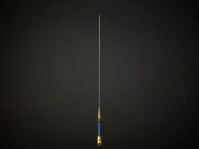 Medieval Paladin Fantasy Sword Low-poly 3D model