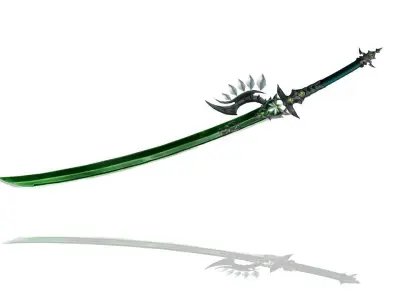 Royal Guard Long Sword Low-poly 3D model