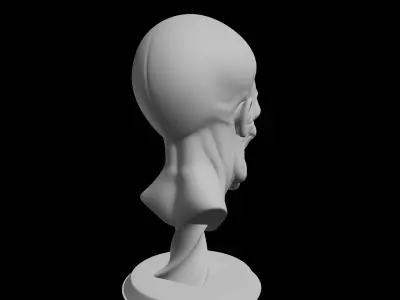Mutant Alien Grotesque Creature Sculpture 3D print model