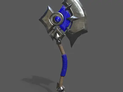 Vintage Gaming Axe Low-poly 3D model