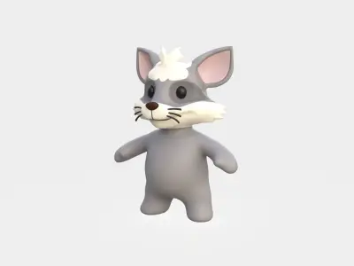 Little animal baby - Ratel cute - Character028 Low-poly 3D model