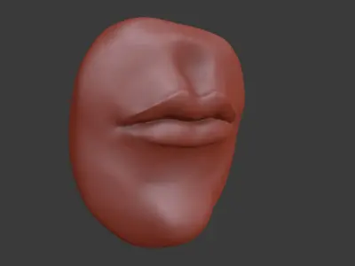 Human Mouth Lips 3D model