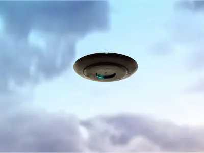 UFO rigged and animated Low-poly 3D model