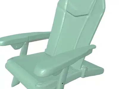 Mint Green Adirondack Outdoor Chair 3D model