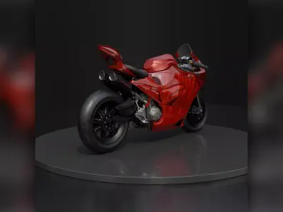 Superbike Motorcycle Sportbike with Bonus Texture Marc Marquez 3D model