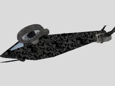 SciFi Copter Low-poly 3D model