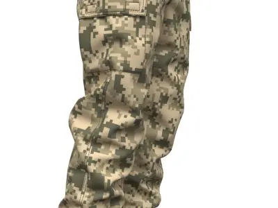 Military Cargo Pants -Marvelous designer 3D model