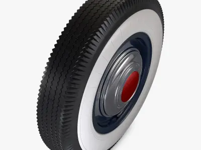 Retro Car Wheel M 3 3D model
