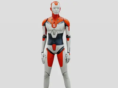 HUMANOID ORPHEUS-F  Rigged for Unreal Engine - Unity - MIXAMO 3D model
