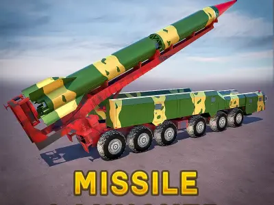 High-Fidelity 3D Model Missile Launcher 3D model