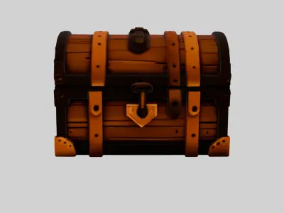 Treasure Chest Low-poly 3D model 17