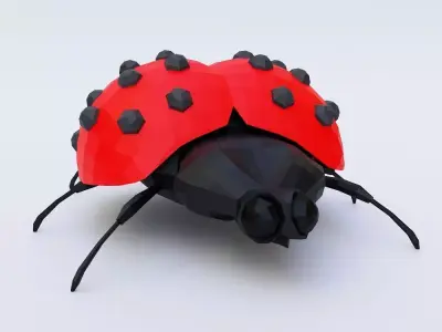 Ladybug low poly 3d model Low-poly 3D model