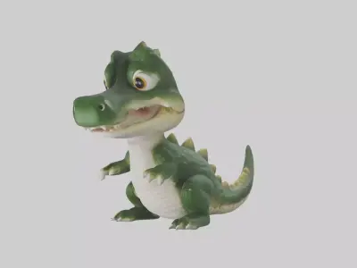 Babycrocodile Model 1 Low-poly 3D model