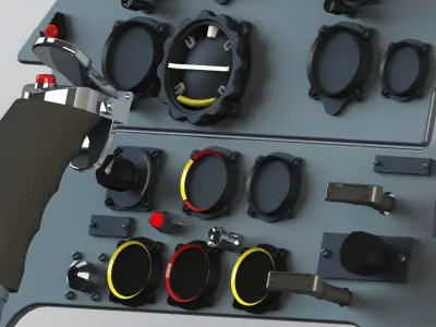 ME109 high definition complete cockpit 3D print model