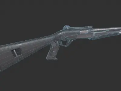 Benelli Super Nova Shotgun Low-poly 3D model