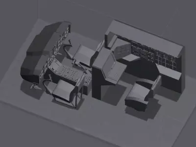 Cockpit Poste de pilotage impression 3D du supercopter Airwolf 3D print model