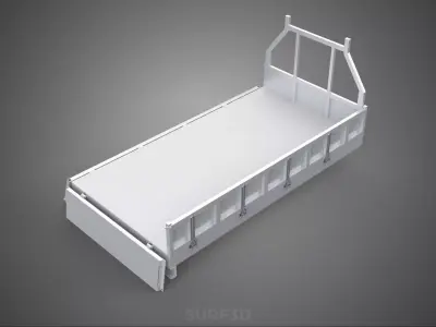 FLAT BED DECK DROP SIDE LOAD BODY GATE DOOR PICKUP TRUCK CAR BOX 3D model