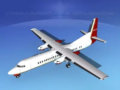 Fokker F-60 Air Charter America 3D model