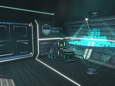 Sci-fi Interior Scene Low-poly 3D model purchase