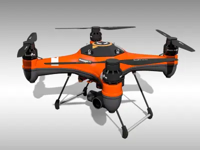 SplashDrone 3 Plus with Gimbal Camera 3D model