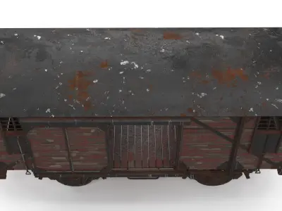 Wooden Train Carriage 3D model