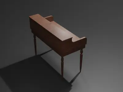 Writing Desk Free low-poly 3D model